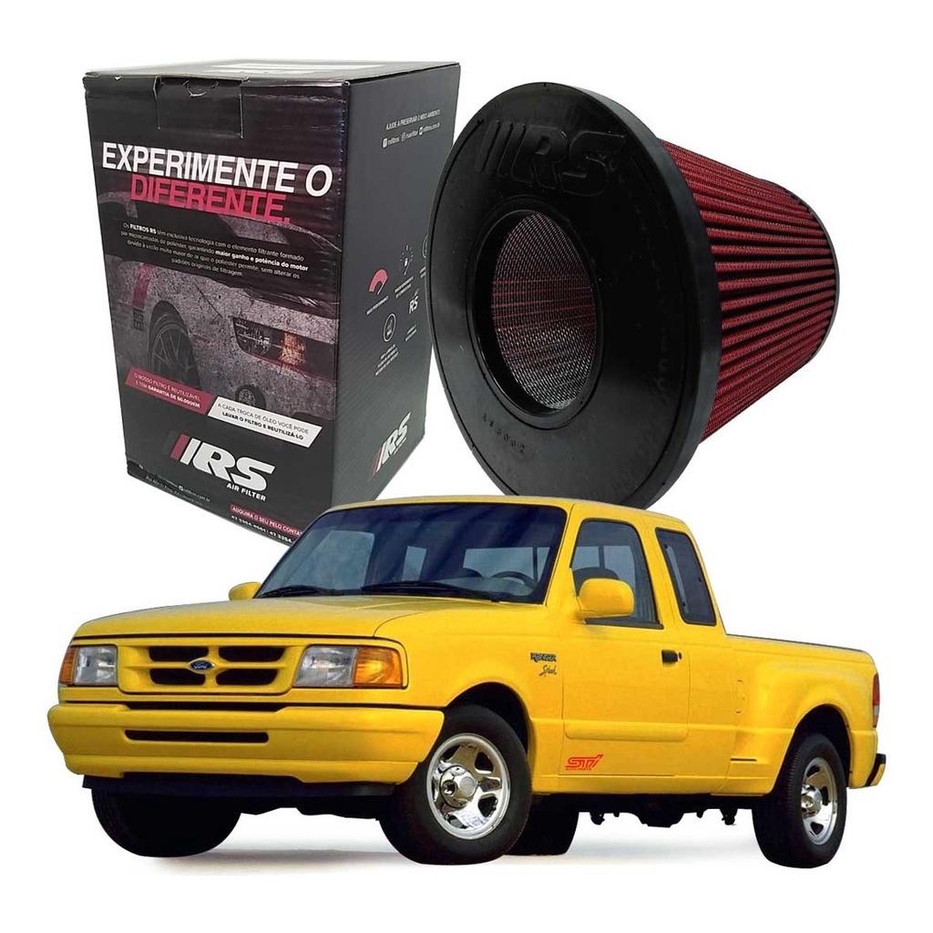 Filtro Ar Esportivo Lavável Inbox Rs Ford Ranger 4.0 V6 12v Gasolina XL | XLS | CD | CS 1995 1996 1997 RS3002