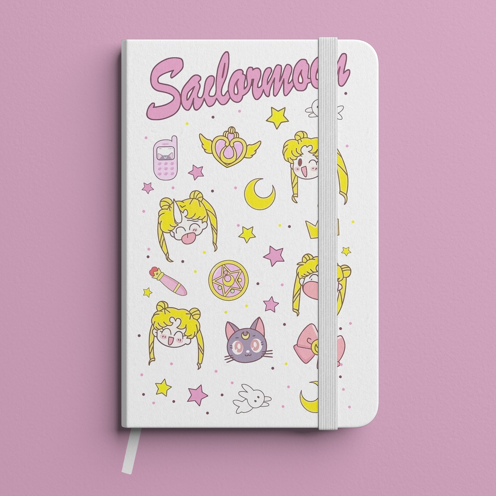 Caderneta Sailor Moon com Pauta