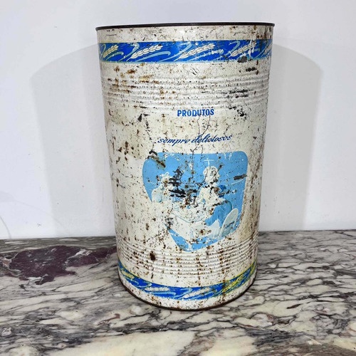 Lata Antiga De Biscoito Grande