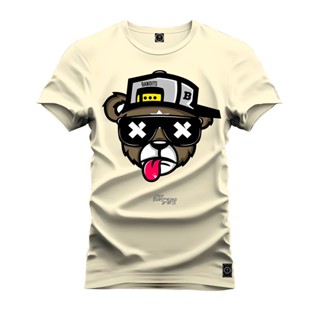 Camiseta Premium Nexstar Varias Cores Urso Boné Bolado