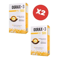 Kit 2 Ograx-3 500mg 30 Cápsulas Suplemento para Cães e Gatos Avert