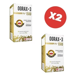 Kit 2 Ograx-3 1500mg 30 Cápsulas Suplemento para Cães e Gatos Avert