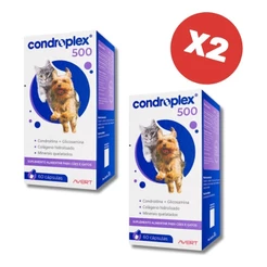 Kit 2 Condroplex 500mg 60 Cápsulas Suplemento para Cães e Gatos Avert