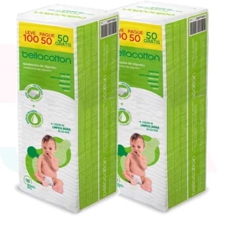 Quadrado Algodão Bebê BellaCotton Kit 2 Unidades