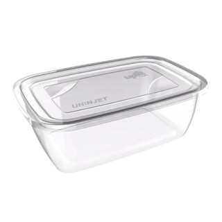 Pote de Plástico Retangular Transparente 3,6 litros Uninjet Multiuso Marmita Frutas Alimentos Organizador