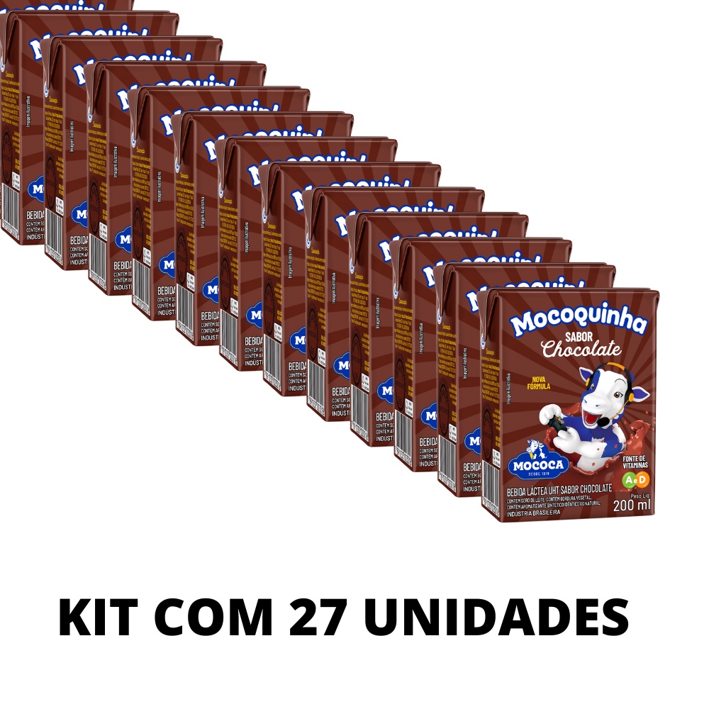 Kit 27 x Bebida Láctea Chocolate Mocoquinha Mococa 200ml