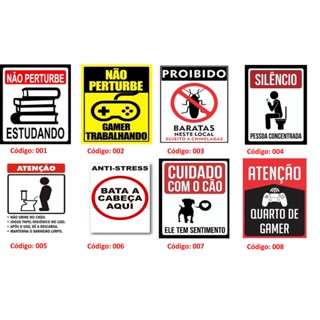 Aviso divertido - Placa decorativa em MDF
