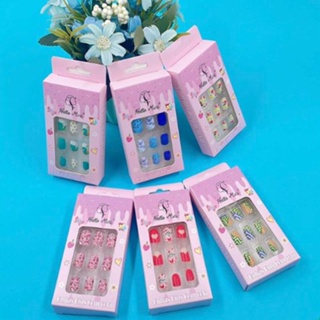 KIT 1 dúzia de pacotes de 12 adesivos de unhas infantis adesivos de nail art fofos para meninas