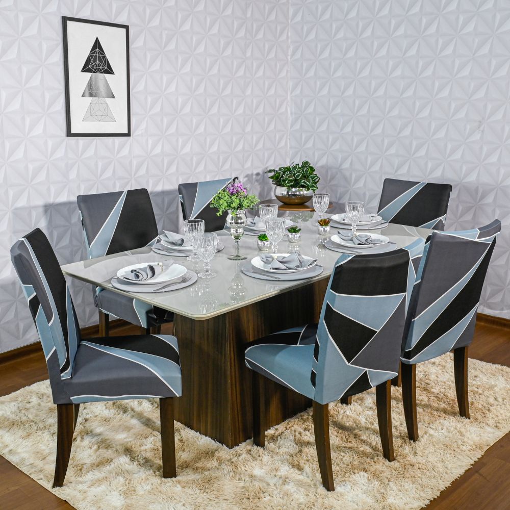 Oferta Capa Cadeira Sala De Jantar 6 Lugares Oferta Várias Cores Luxo