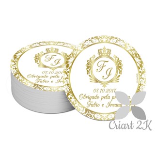 30 Adesivos Etiquetas Personalizados 4cm casamento Bodas de Ouro