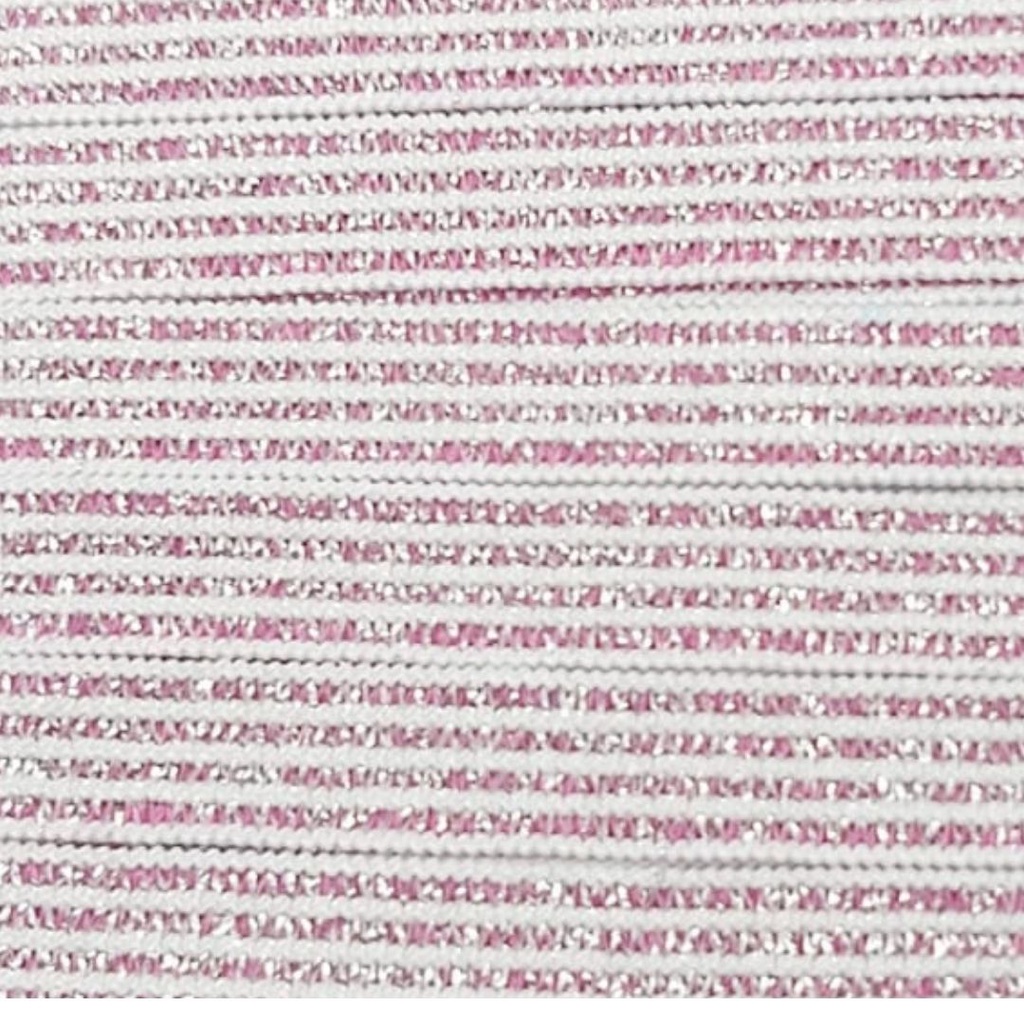 150 metros Elástico Lurex Especial 7mm Rosa e Branco 3709 150 284A30
