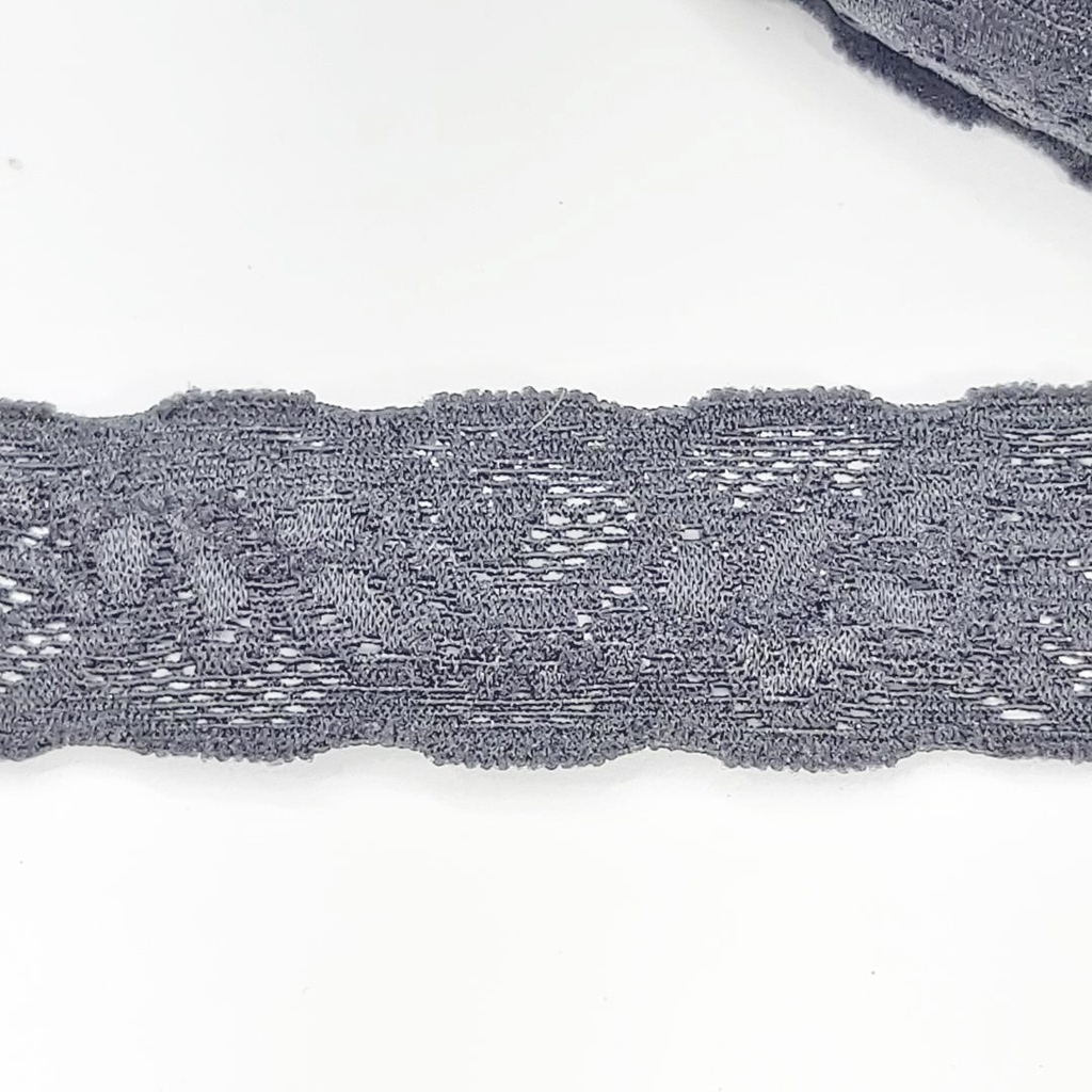 Renda Elástica 28mm Débora Preta o metro 4958 457SA37