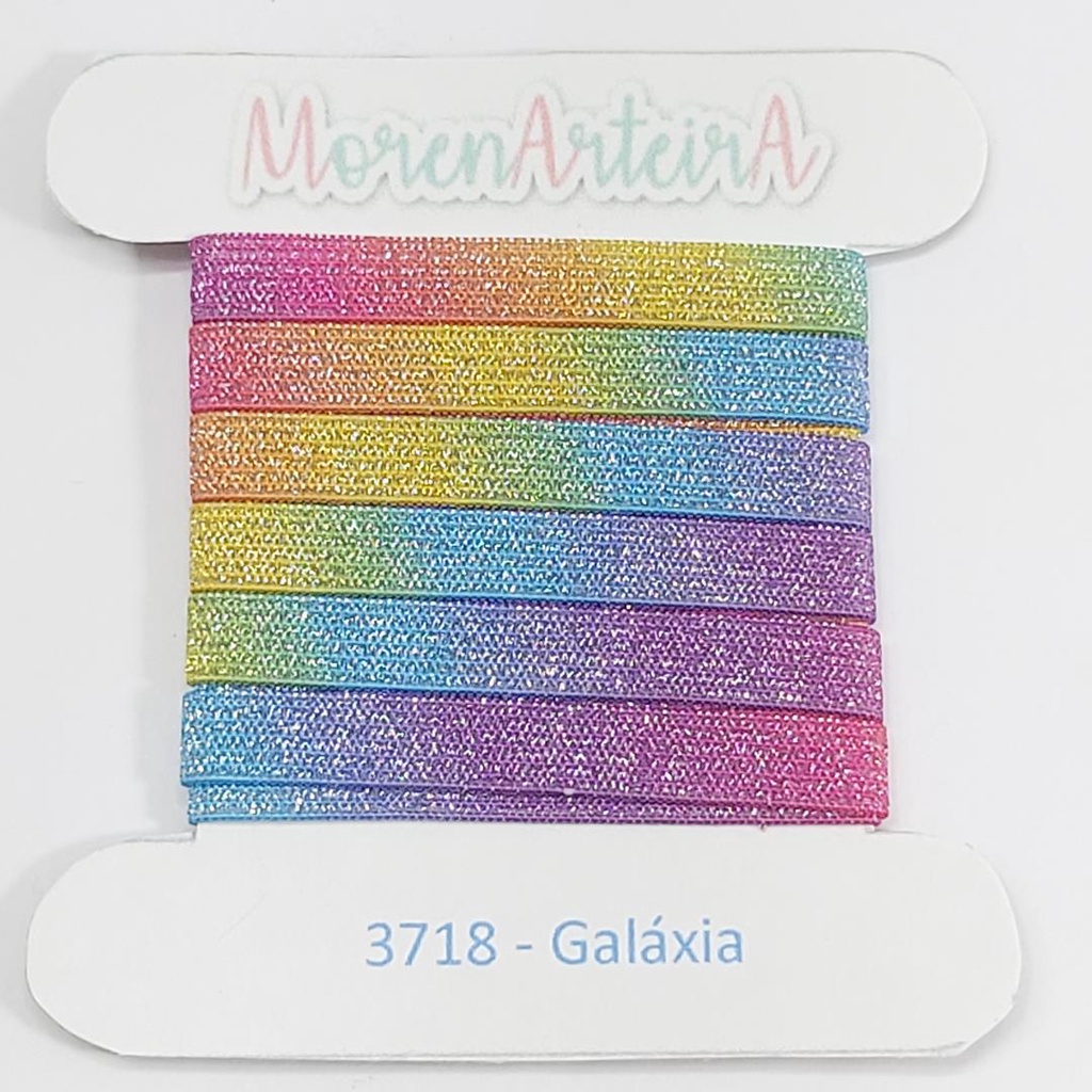 Elástico Especial Brilho Encadernação 7mm Galáxia 3718