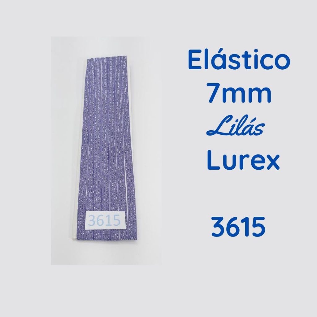 150 metros Elástico Lurex Especial 7mm Lilás 3615 150 284A30