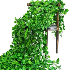 12 Metros De Cordão Artificial Folhas Verde : Hera, Melancia ou Jiboia Decorar Decoração