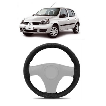 Capa de Volante Preta Para Renault Clio / Clio Sedan 1994 Até 2017