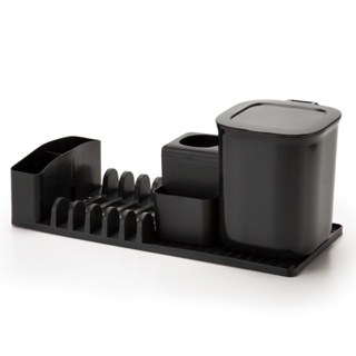 Kit Organizador de Pia Completo com Rodinho Bucha Bancada Cozinha Escorredor Lixeira Dispenser Top em Oferta na Shopee