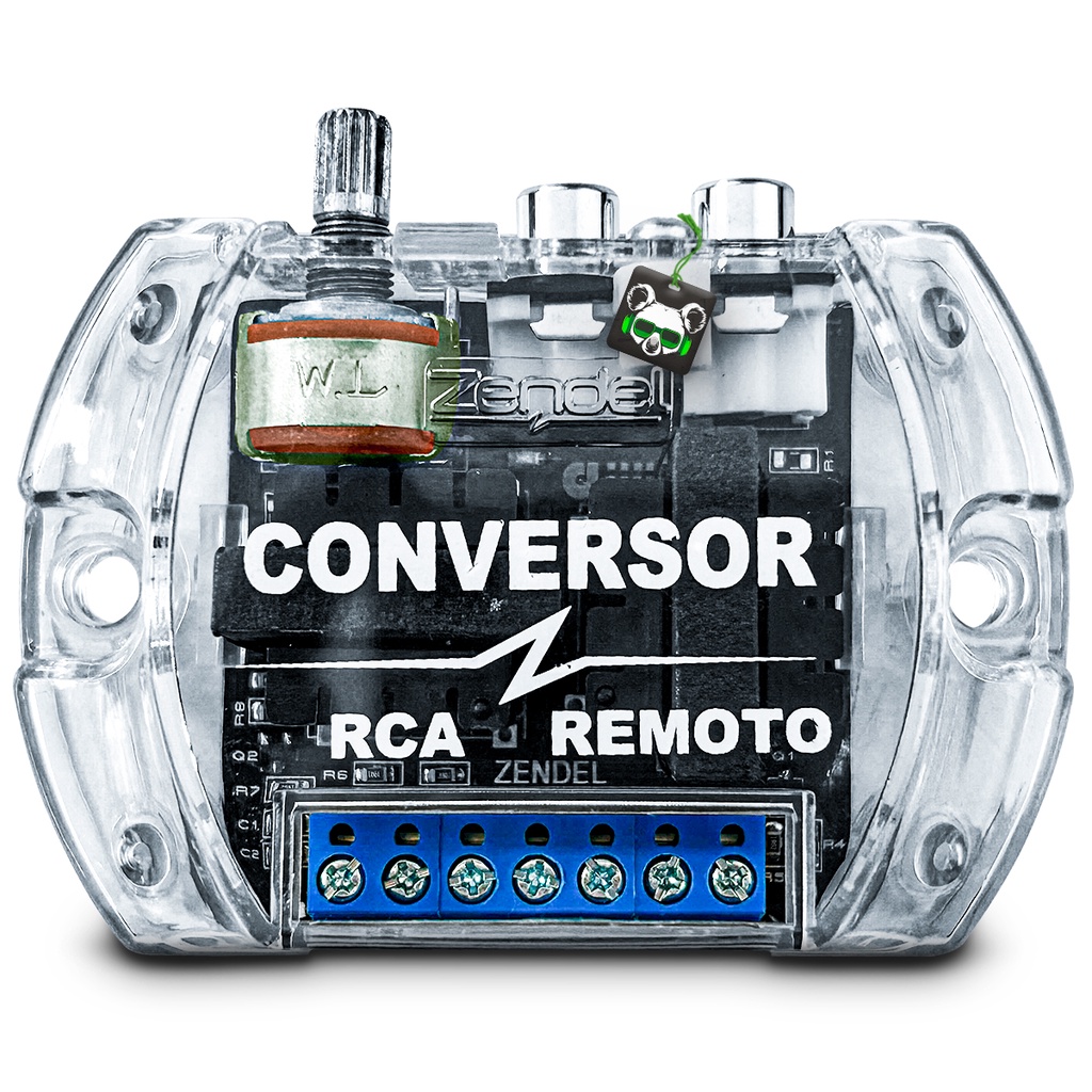 Conversor Rca Remoto Filtro Anti Ruido Zendel ZD-RCA Som Automotivo