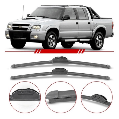 Kit Palhetas De Silicone S10 / Blazer Limpador Para-brisa