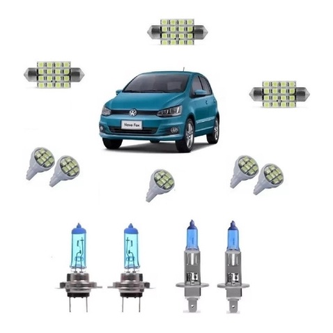 Kit Lampadas Super Branca + Leds T10 Fox Spacefox Crossfox Space Cross