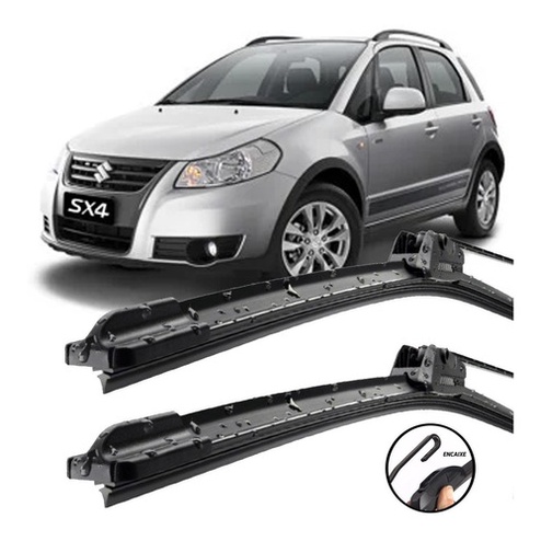 Palhetas Limpador Parabrisa Silicone Suzuki Sx4 08 Até 16