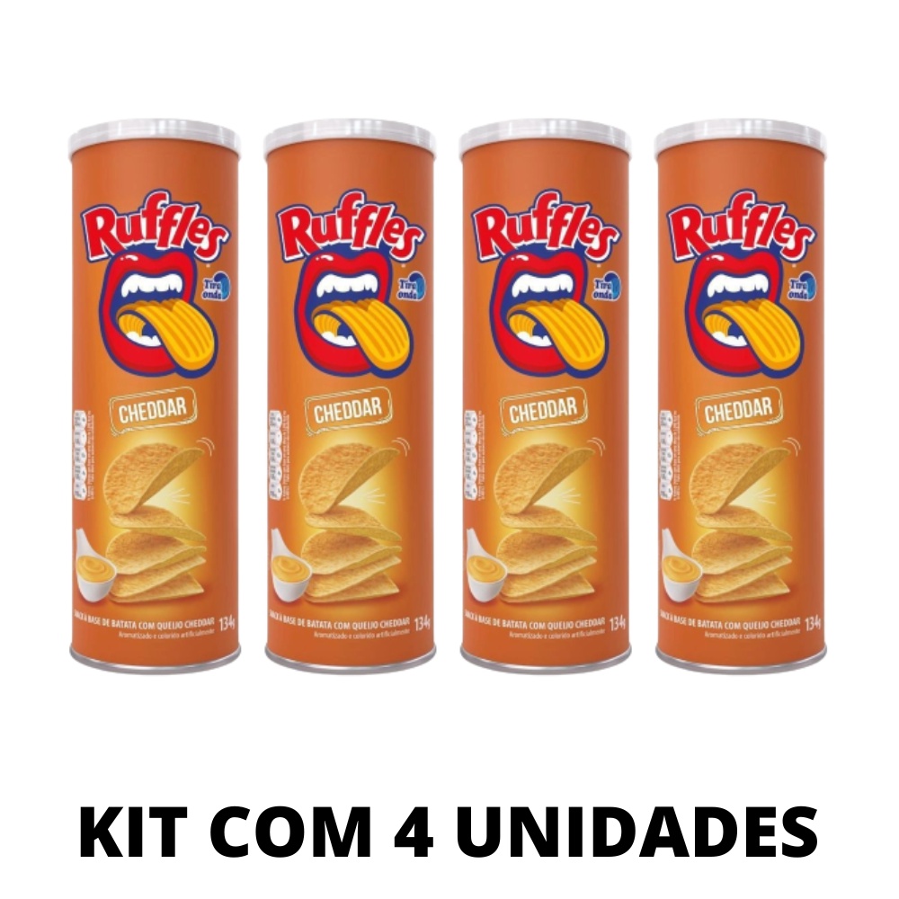 Kit Batata Ruffles Stax Cheedar (134g x 4)