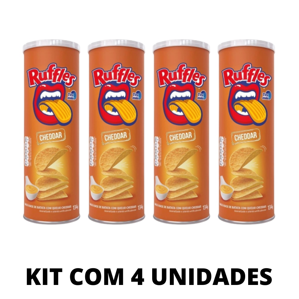 Kit Batata Ruffles Stax Cheedar (134g x 4)