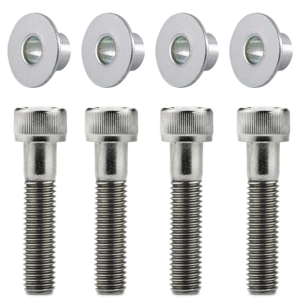 Kit de 4 unidades coxim parafusos inox buchas fixação paralama dianteiro YBR 125 YBR125 Factor YBR150 Factor YS 150 YS150 Fazer