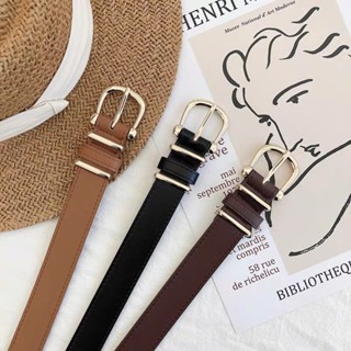 2 kit Cinto de fivela de pino simples moda feminina casual estilo coreano para todas as mulheres da moda
