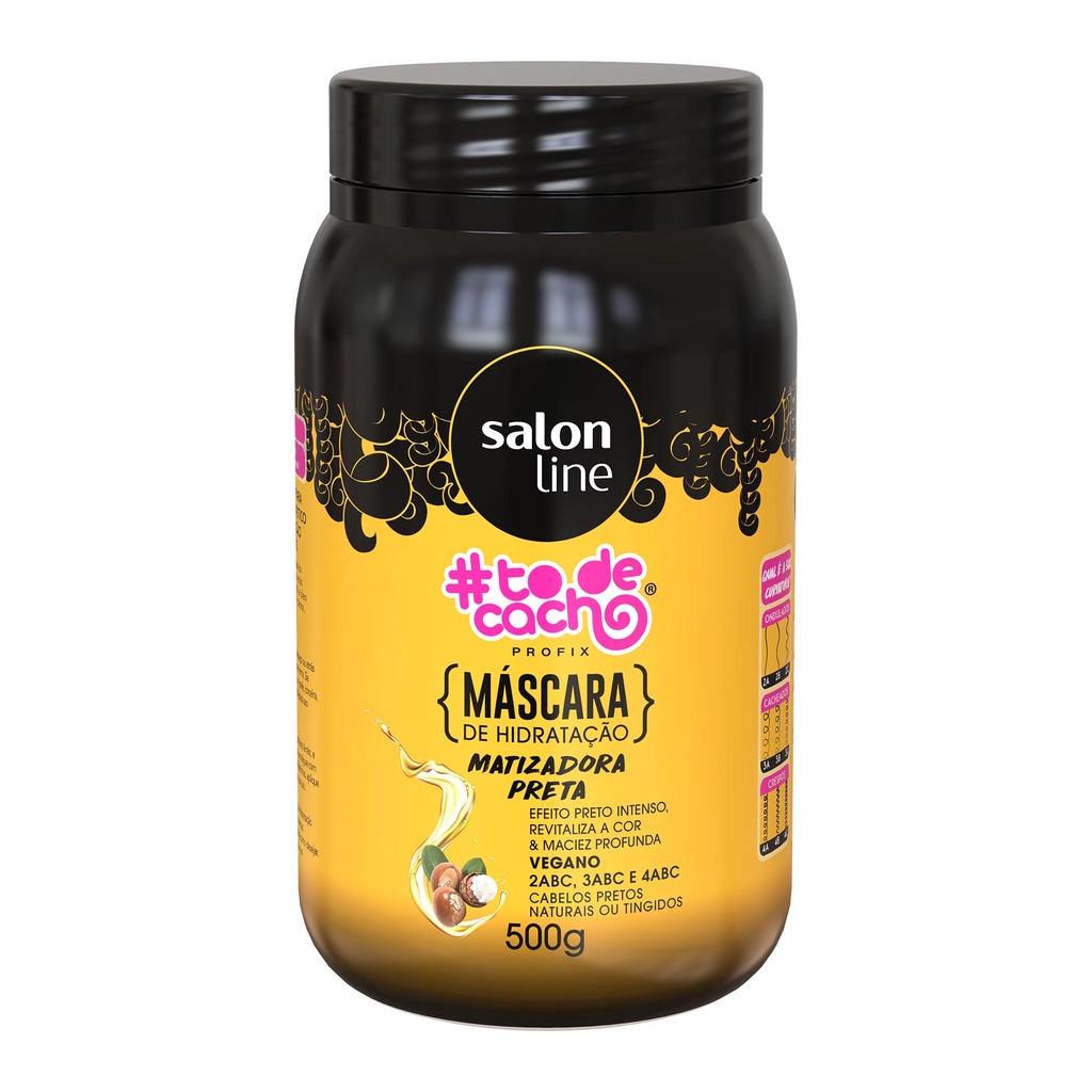 Máscara Matizadora #todecacho Preta 500g - Salon Line