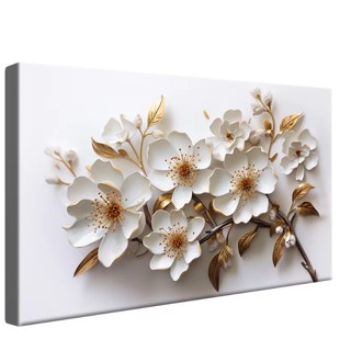 Quadro Decorativo Floral luxo horizontal 40x60cm Sala Quarto