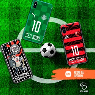 Capa Capinha  - Redmi 9A/ Redmi 9i - Times Nacionais Personalizados Com Nome