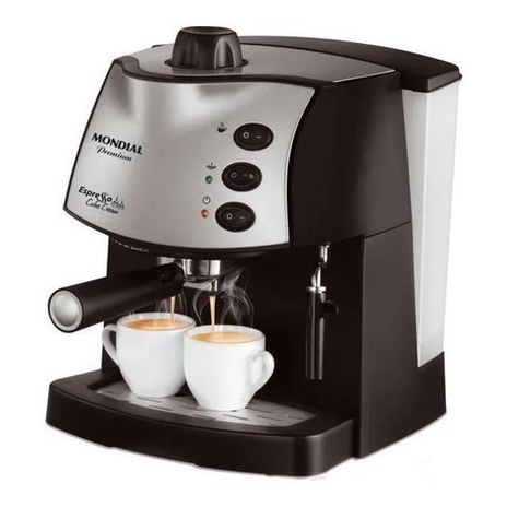 Cafeteira Mondial Expresso Coffee Cream Premium C-08 Automática Preta E Prateada Expresso 120v