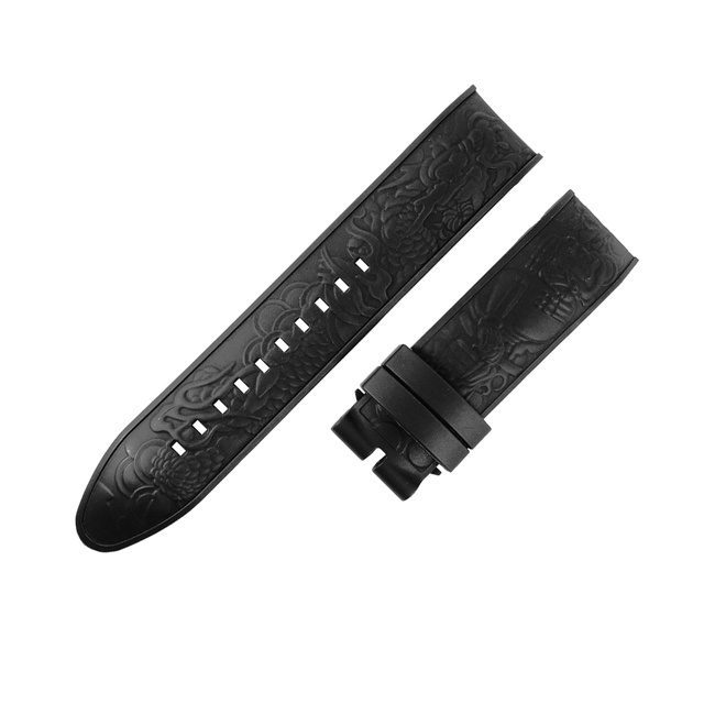 Pulseira Para Relógio Invicta Yakuza S2 Rally Dragon Em Silicone Preto Branco Azul Vermelho 25080 25082 25081 12790 2642
