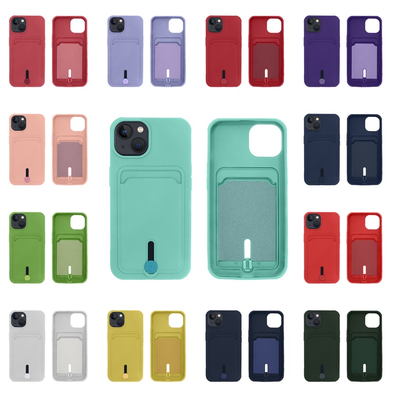 Capinha Card Capinha para colocar cartão para iPhone 13 normal 6.1" capinha com suporte de cartão capinha carteira