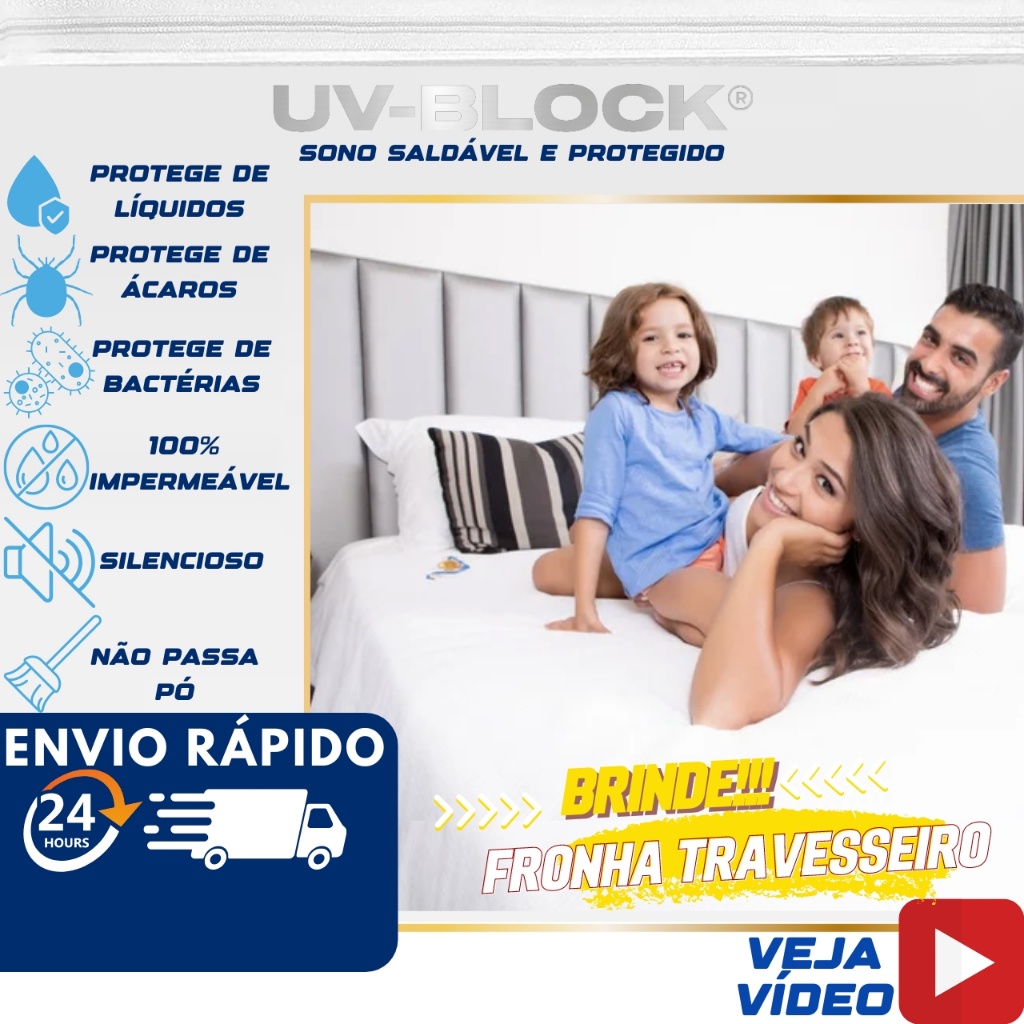 Capa Protetora Colchão Impermeável KING 1,93 x 2,03 Impermeável Box