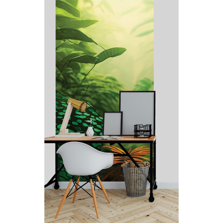 Papel de Parede 3D Painel 1M Folha Floresta Tropical Vivo Jadim Realista Auto Colante Lavável em Oferta na Shopee