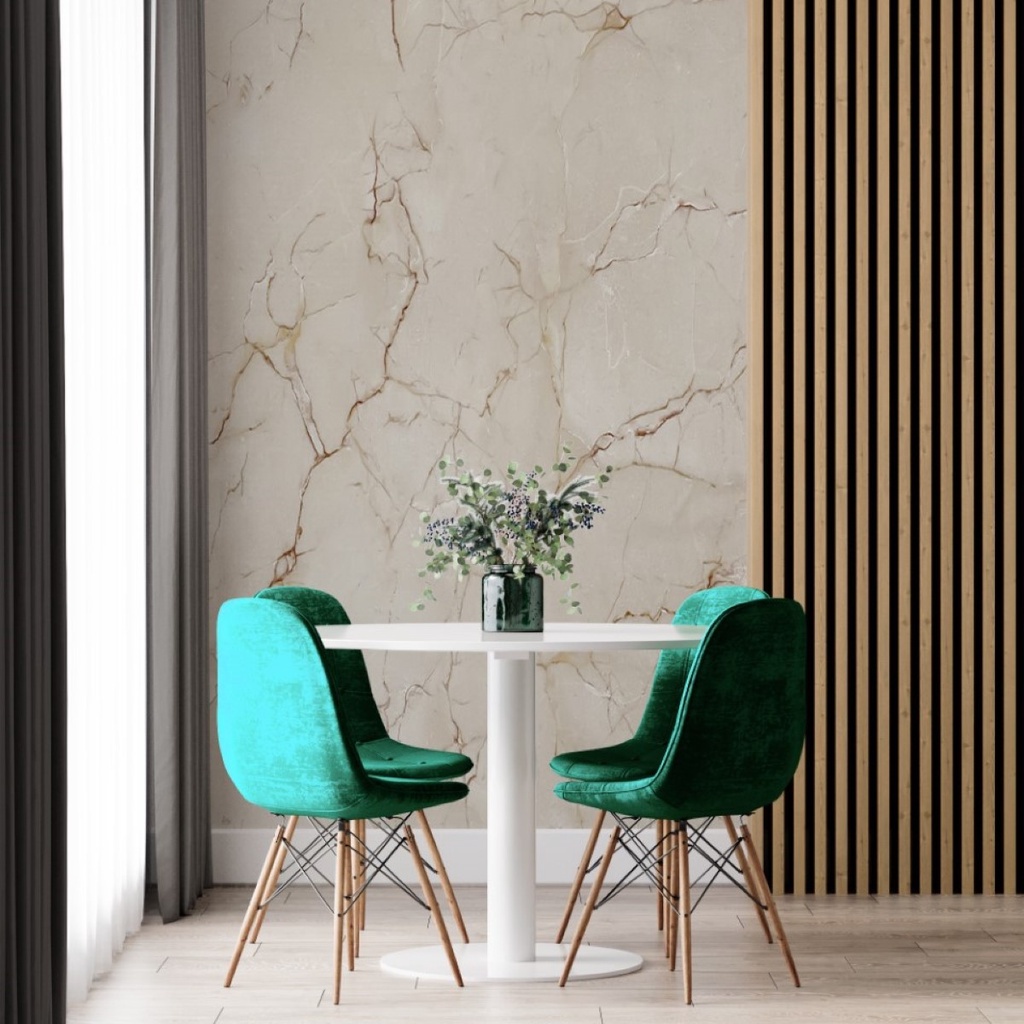 Papel de Parede Painel 3D Mármore Porcelanato Bege 2M Auto Colante Lavável Revestimento Brilhoso em Oferta na Shopee