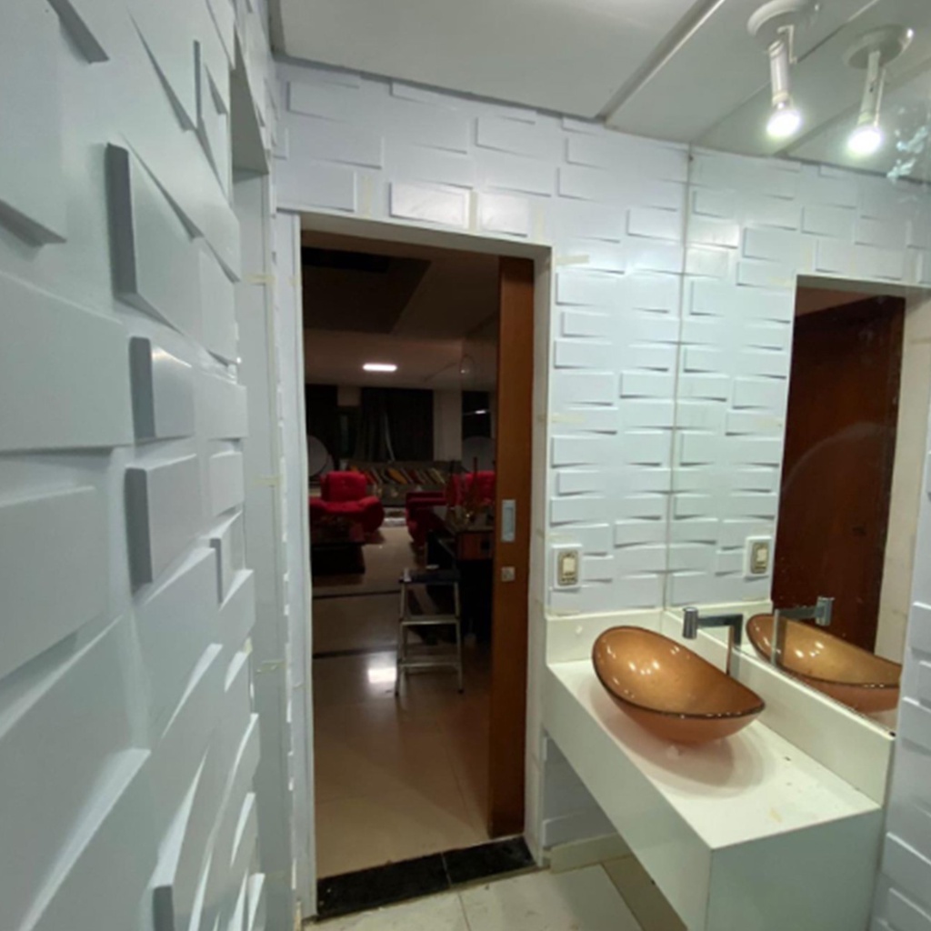 Kit 20 Placas Revestimento Auto Adesivo Alevante 50cm X 50cm