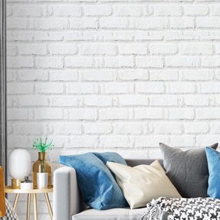 Papel De Parede 3m Autocolante Adesivo Tijolo Branco 3d Canjiquinha Tijolinho Sala Quarto Cozinha em Oferta na Shopee
