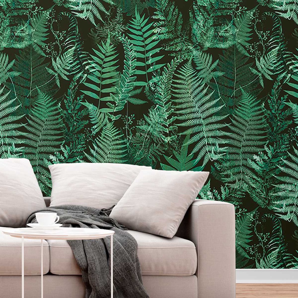 Papel de Parede 3M Folhas Samambaia Jardim Auto Colante  Vertical Estilo Floresta Selvagem em Oferta na Shopee