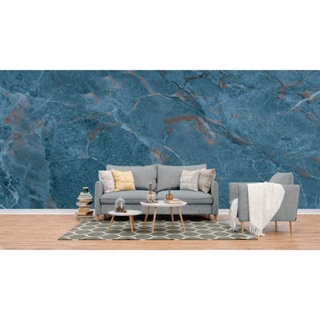 Papel de Parede Painel 3D Mármore Calacata Azul 4M Lavável Revestimento Auto Colante Marmorizado em Oferta na Shopee