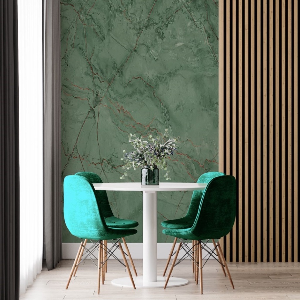 Papel de Parede Painel 3D Mármore Carrara Verde Escuro 2M Revestimento Pedra Requinte Auto Colante em Oferta na Shopee