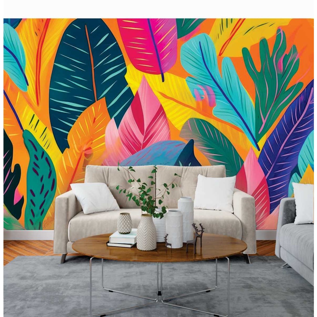 Papel de Parede 3D Painel 3M Folha Bananeira Decorada Jadim Realista Auto Colante Lavável em Oferta na Shopee
