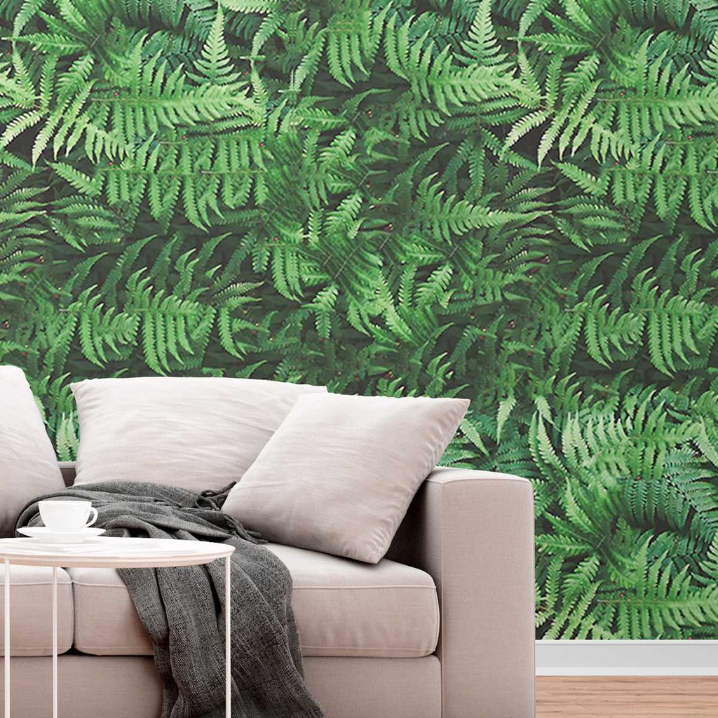 Papel de Parede Adesivo 3M Folhas verdes 3d Jardim Samambaia Floral Autocolante Quarto Sala Cozinha em Oferta na Shopee