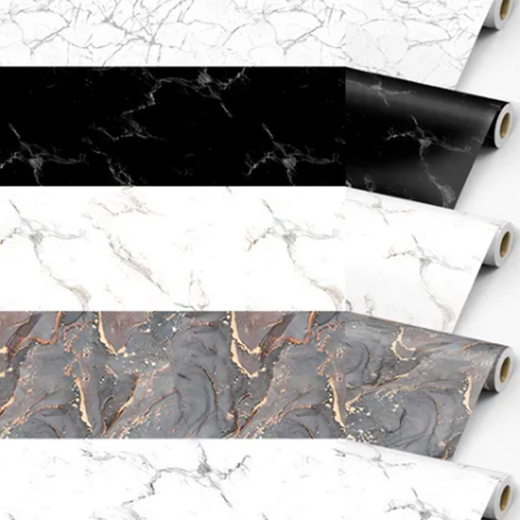 Papel De Parede Adesivo Mármore Carrara Várias Cores 10m em Oferta na Shopee