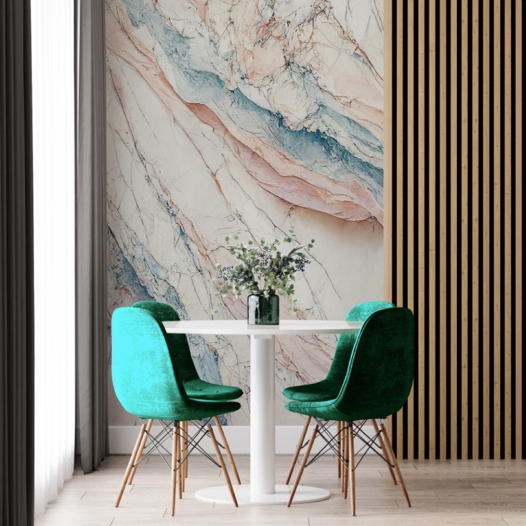 Papel de Parede Painel 3D Mármore Rosa e Azul Brilhoso 2M Auto Colante Lavável Revestimento em Oferta na Shopee