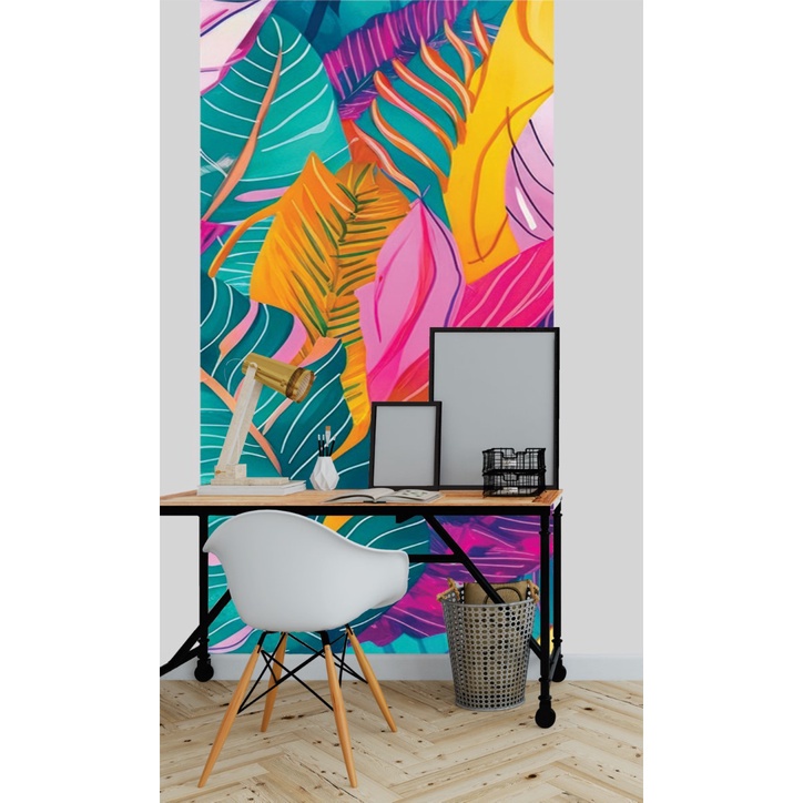 Papel de Parede 3D Painel 1M Folhas Bananeira decoradas Adesivo realista Lavável Auto Colante em Oferta na Shopee