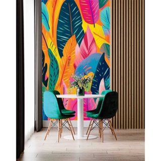 Papel de Parede 3D Painel 2M Folha Bananeira Decorada Jadim Realista Auto Colante Lavável em Oferta na Shopee