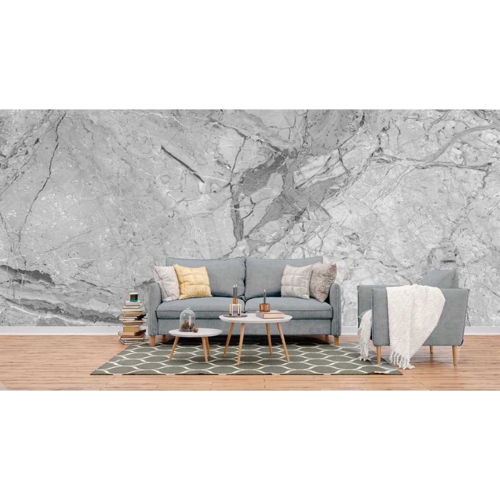 Papel de Parede Painel 3D Mármore Calacata Cinza Claro 4M Auto Colante Lavável Revestimento em Oferta na Shopee